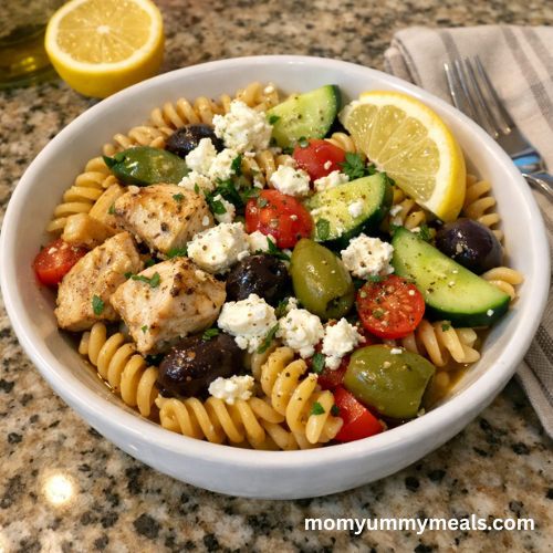 Mediterranean Style protein pasta
